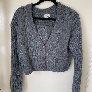 Urban outfitters cardigan and tube top matching set